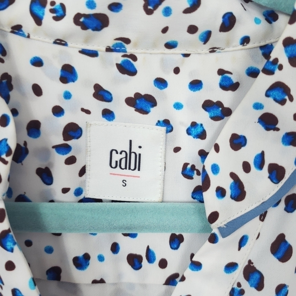 Cabi Button Front Leopard Print Dress Size Small - image 8